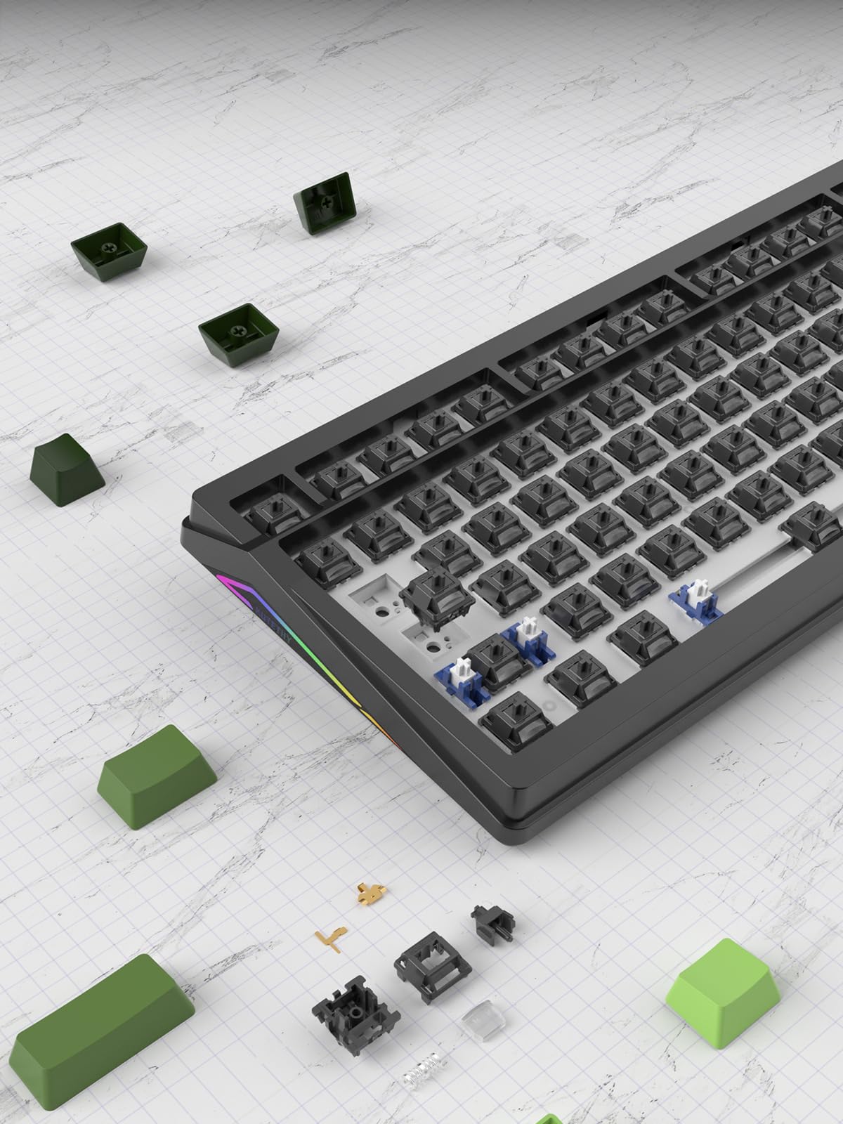 Mciepny Gateron Ghost Linear Keyboard Switches(10pcs) 10Pcs,