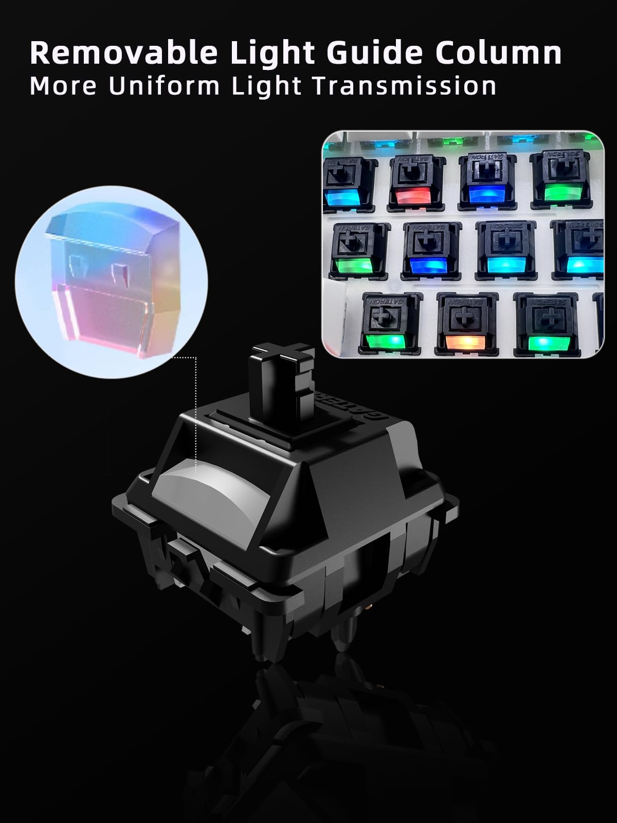 Mciepny Gateron Ghost Linear Keyboard Switches(10pcs) 10Pcs,