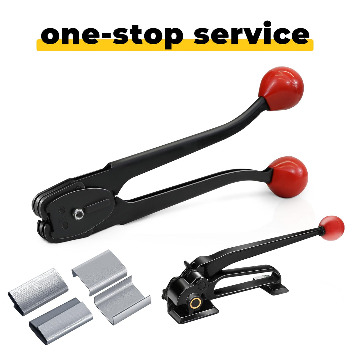 Strapping Sealer/Crimper for 3/4" Steel Strapping Band Manual Banding Tool with 13" Extended Handle