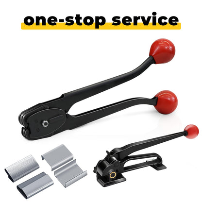 Strapping Sealer/Crimper for 3/4" Steel Strapping Band Manual Banding Tool with 13" Extended Handle
