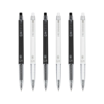Gel Pens 0.28mm Extra Fine Point Pen, Black Ink, Ball Point Pen 6 Pack