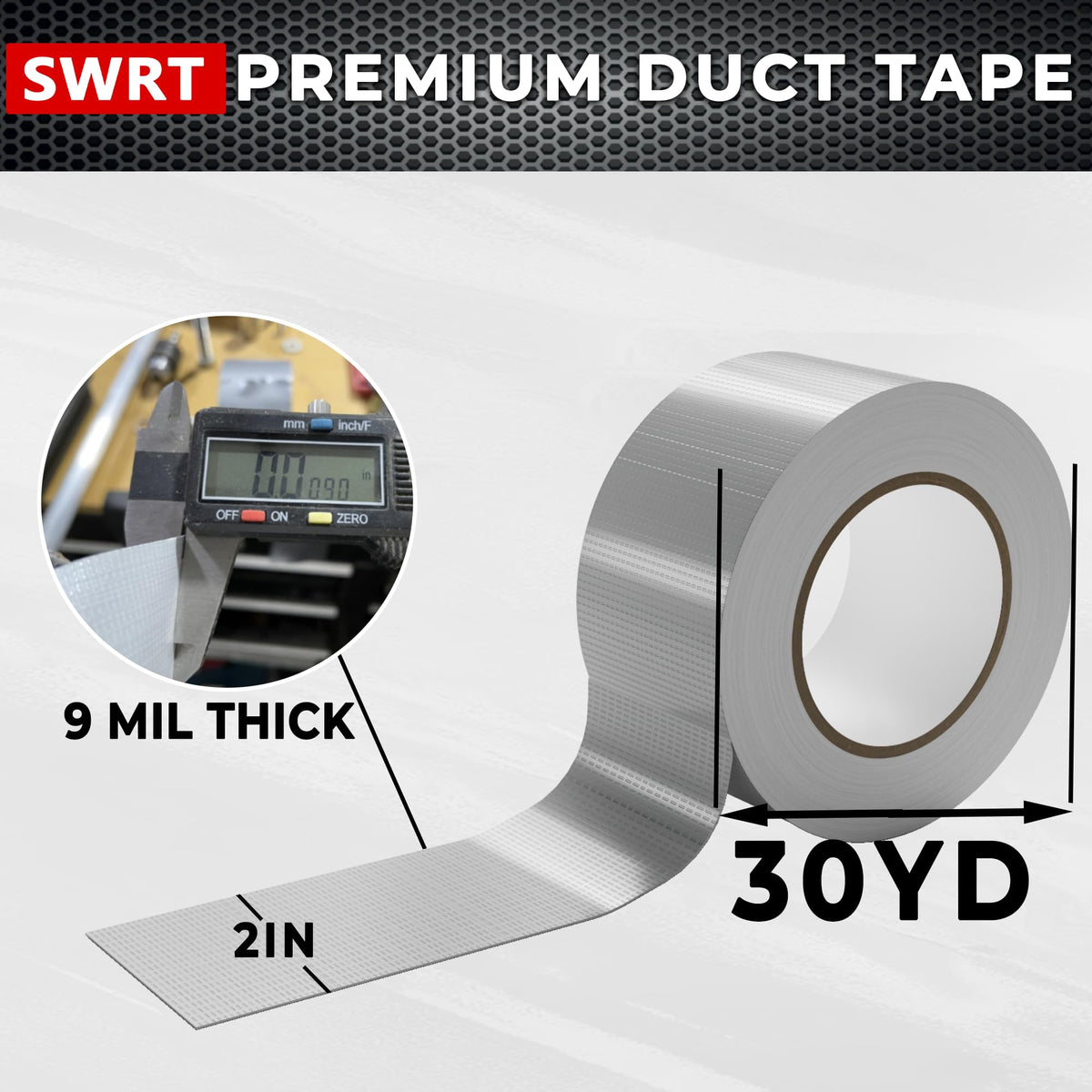 24-Pack Silver Heavy Duty Gray Duct Tape, 2 Inch x 720 Yd All Weather