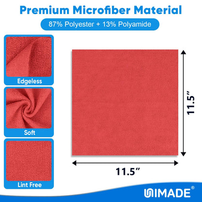 Shop Towels Rags, 150 Pack Reusable Microfiber Cleaning Cloth