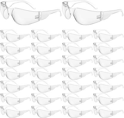 30 Pack Clear Safety Glasses for Men Women, ANSI Z87.1 Work Glasses