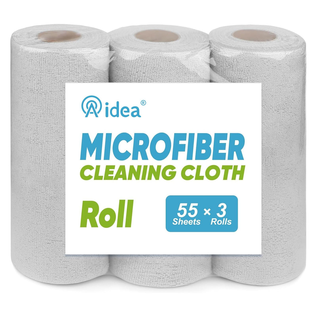 Microfiber Cleaning Cloth 165 Sheets 3 Roll, Cleaning Rags 11×9"