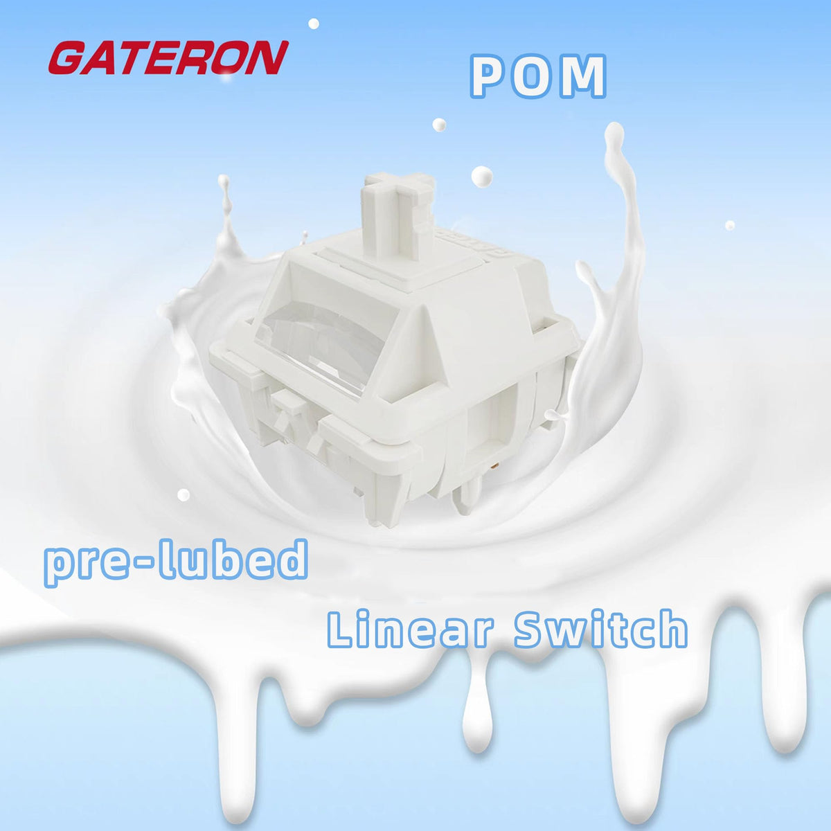 Mciepny Gateron Smoothie Linear Keyboard Switches(45pcs