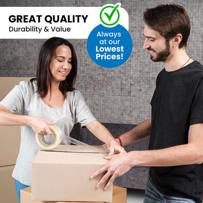 36 Rolls Clear Premium Packing Tape, 65 Yards, 2.2 mil, Heavy Duty Packaging Tape