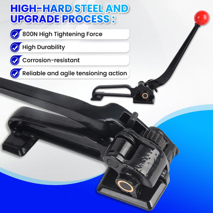 Steel Banding Tool Strapping Tensioner - Strapping Tool Feedwheel-Type Banding Tensioner for 3/4" Width Metal Banding