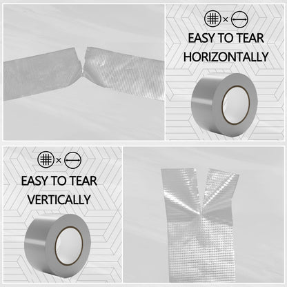 24-Pack Silver Heavy Duty Gray Duct Tape, 2 Inch x 720 Yd All Weather