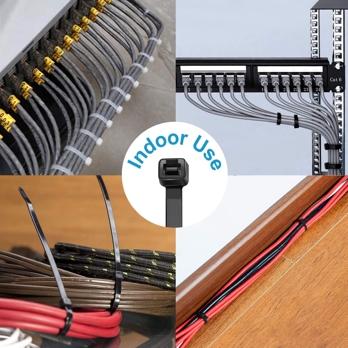 12 inch Zip Ties, Black Zip Ties, 40lb, Cable Ties