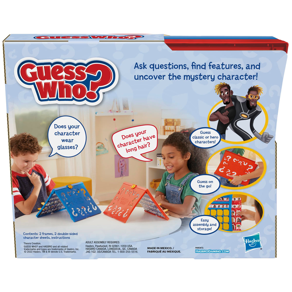 Hasbro Gaming Guess Who? Original,Easy to 11.5 x 1.6 x 9.75, Multicolored